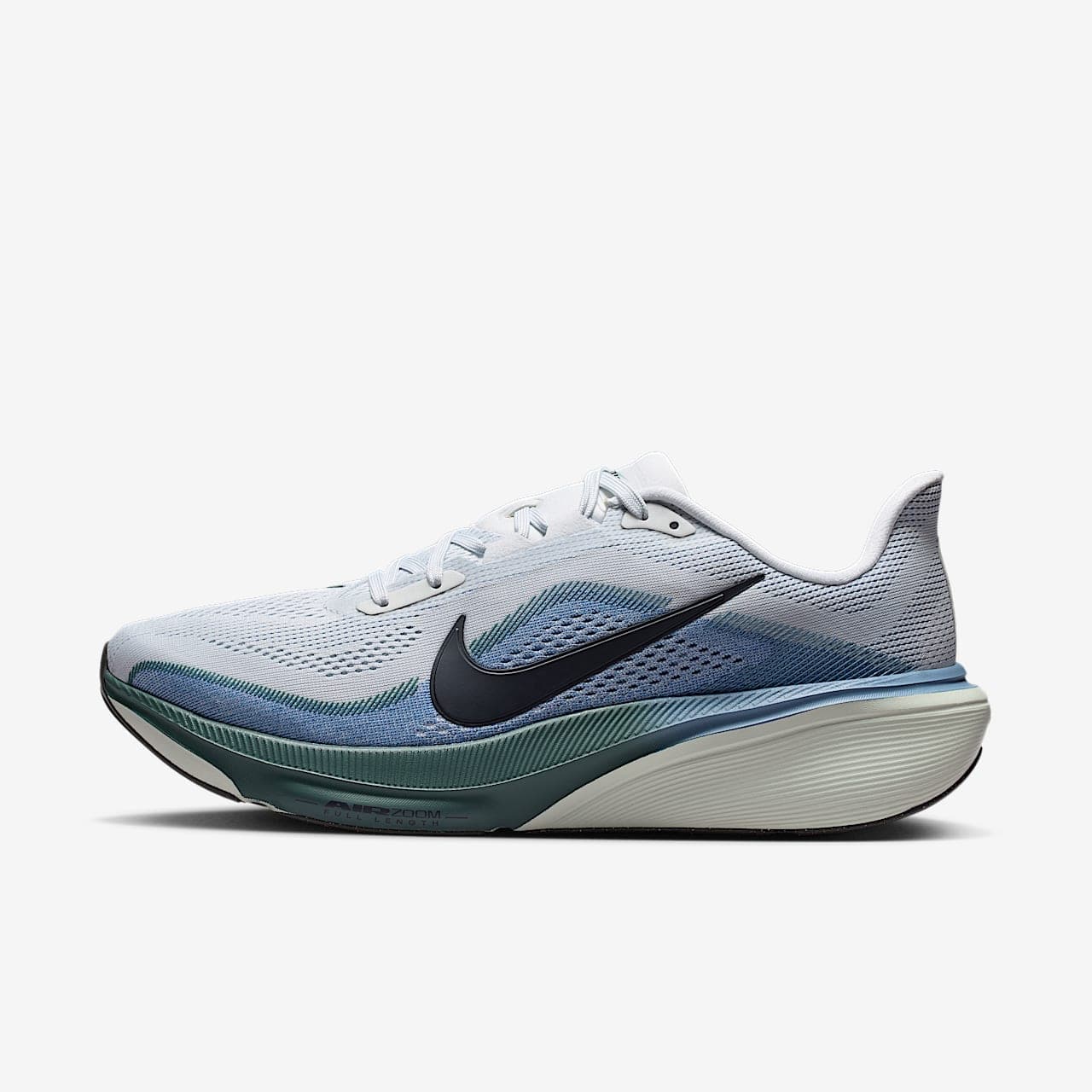 Nike Pegasus 42 in Pure Platinum / Dark Obsidian