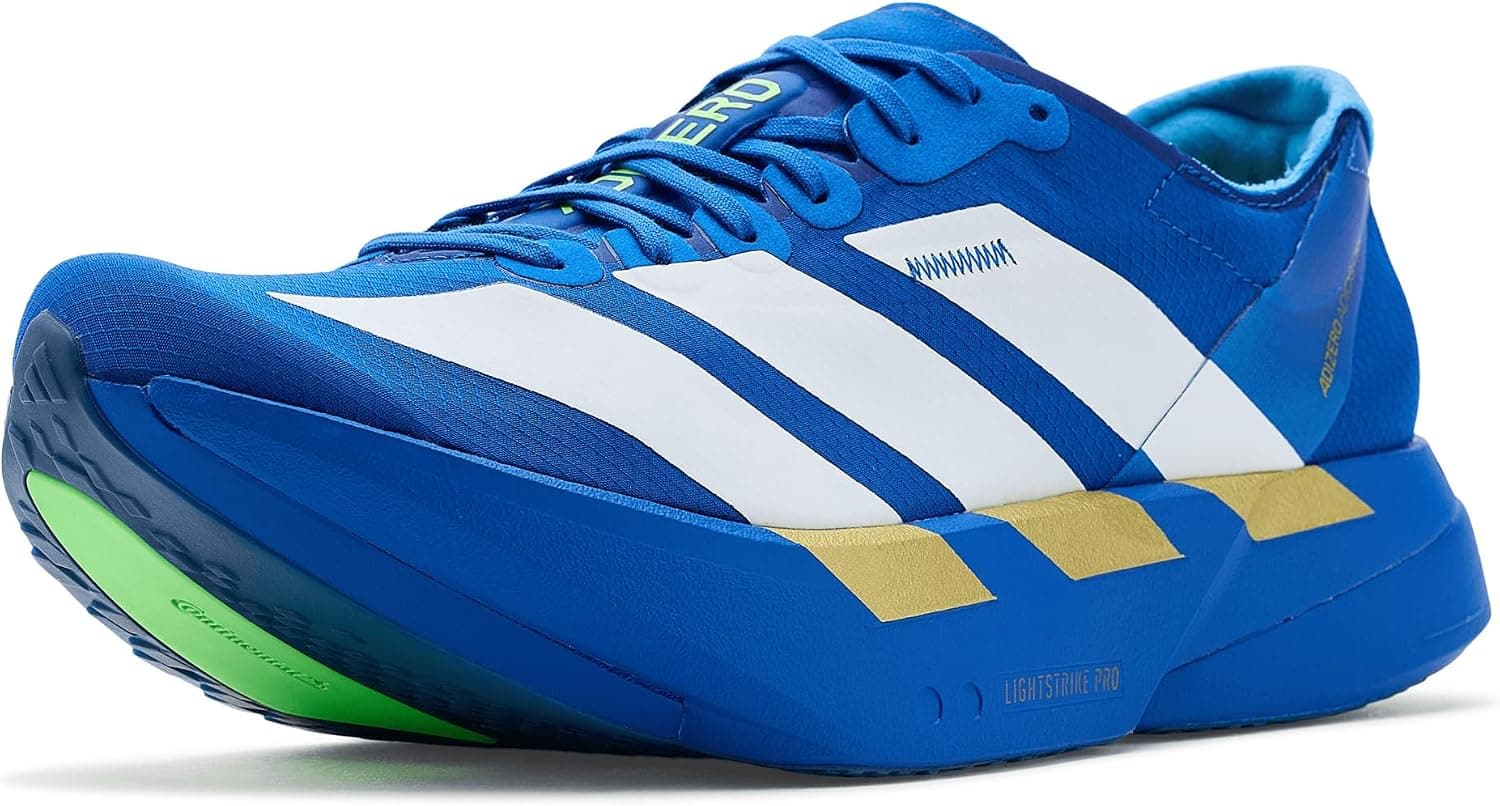 Adidas Adizero Adios Pro 4 in Blue / White / Lime Burst