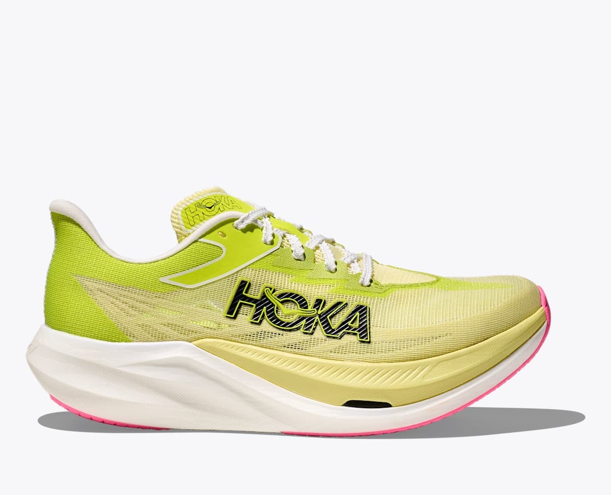 Hoka Rocket X 3 in Sunlight / Neon Hoka Citrus