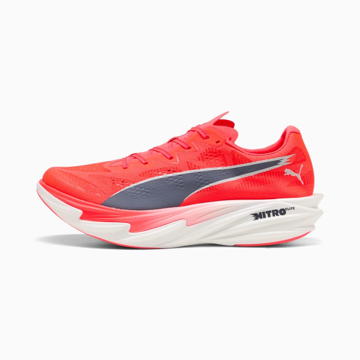 Puma Deviate NITRO Elite 4 in Ultra Red / Inky Depths / PUMA White